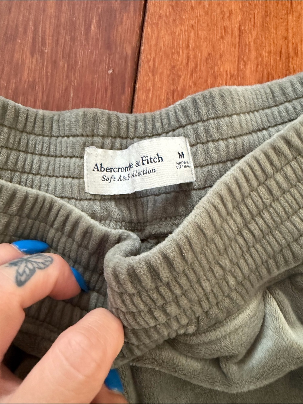 Abercrombie & Fitch Kids Olive Ribbed Jogger Bottoms